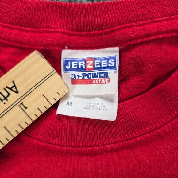 St Louis Cardinals Blues‎ Tshirt Mens Medium Red Flag Patriotic Hockey Baseball - Picture 5 of 6